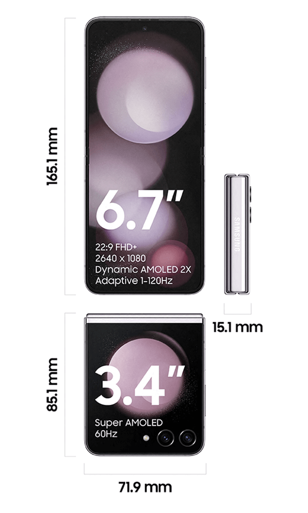 Samsung galaxy z flip5 left