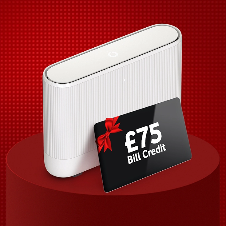 Home Broadband. One Touch Switch. £75 credit