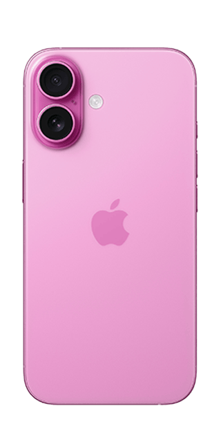Back view of iPhone16 in Pink
