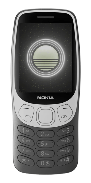 Front view of Nokia 3210 in Black