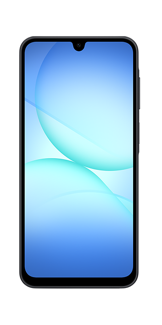 Front of Galaxy A17 5G in black