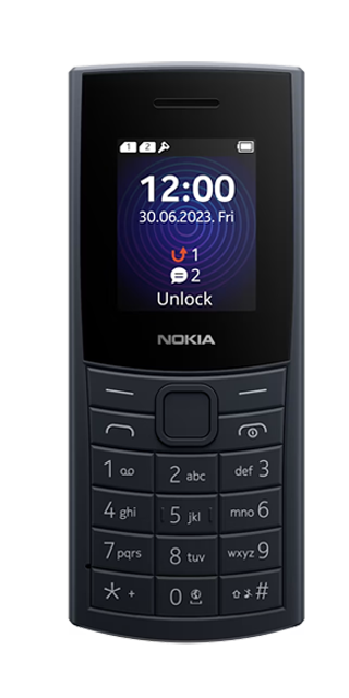 HMD 110 4G midnight blue front