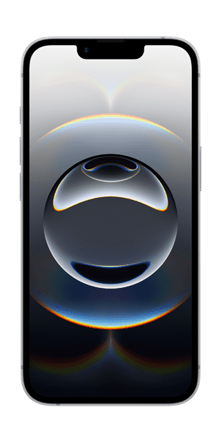 Front view of iPhone 16e in White